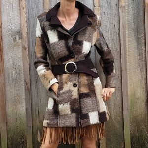 Italian designer wool blend Coat